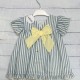 BABIDU SMOCK BLUE AND WHITE OLDER GIRL DRESS 