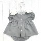 Babidu - Grey shoulder bow dress