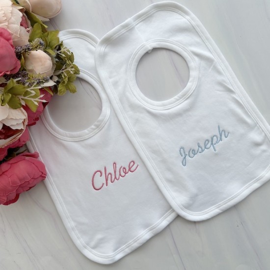 Embroidered bibs £5 limited time only