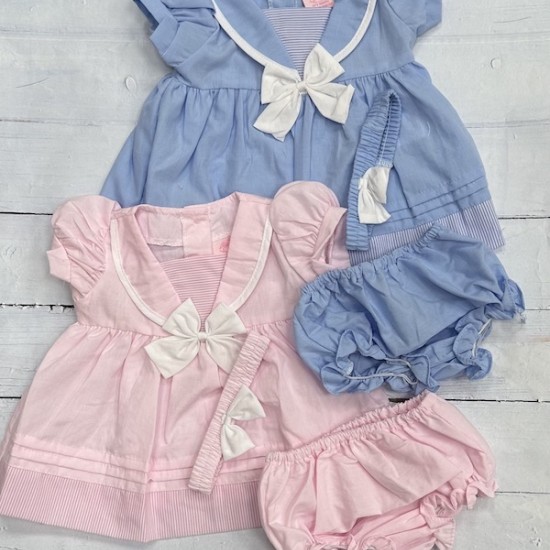 Blue and pink sailor dress