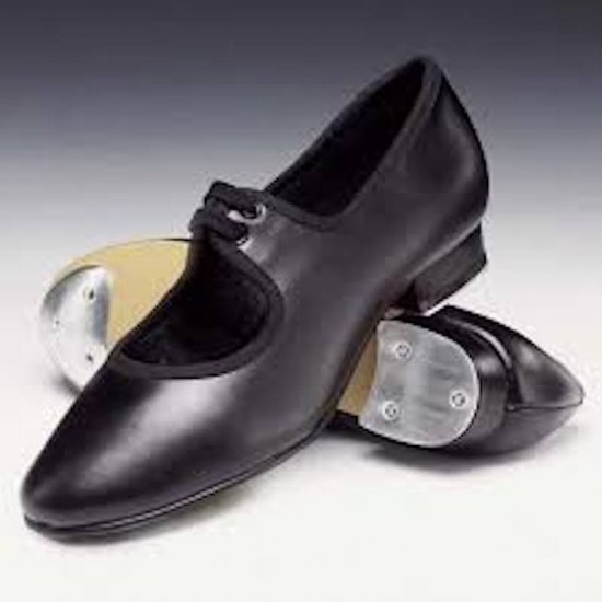 1st Position Low heel shoe with toe & heel tap shoes