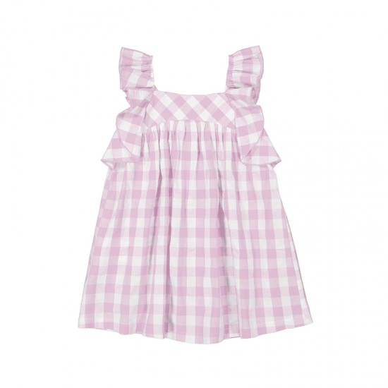 Mayoral pink and white gingham dress