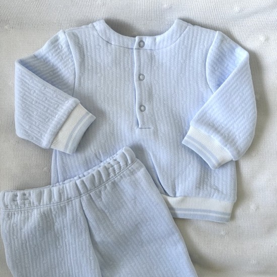 Tutto Baby blue round neck jumper.