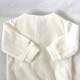 Tutto cream velour babygrow.