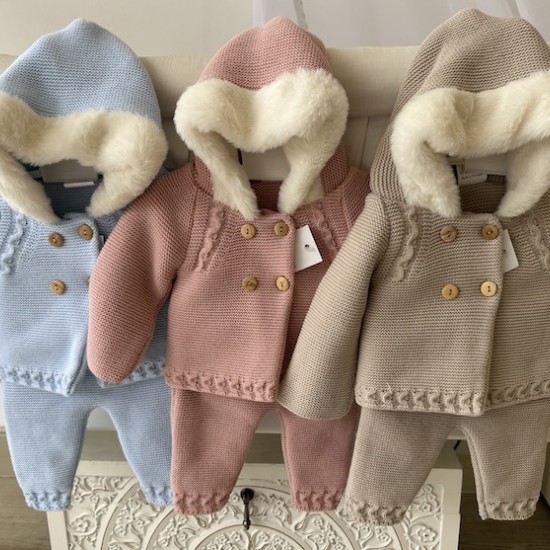 Chunky wool hood sets