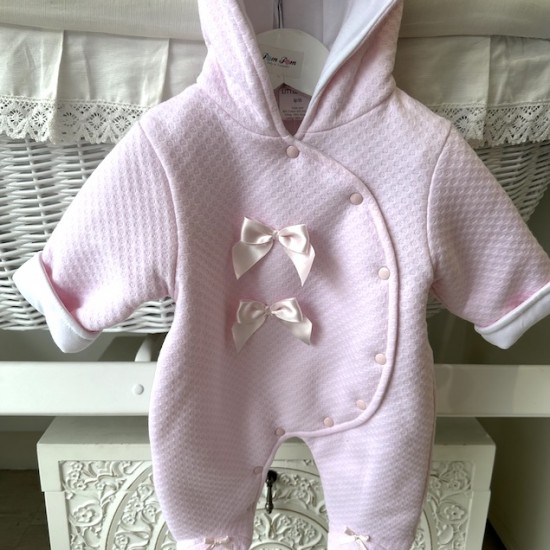 Pink Bow pram suit