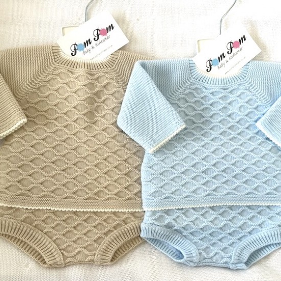 Camel and Blue knitwear 2 piece