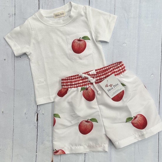 MEIA PATA APPLE SHORT SET