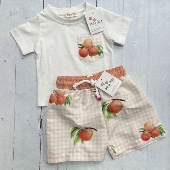 Meia Pata peach short set