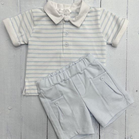 Deolinda Gino Blue and white short set