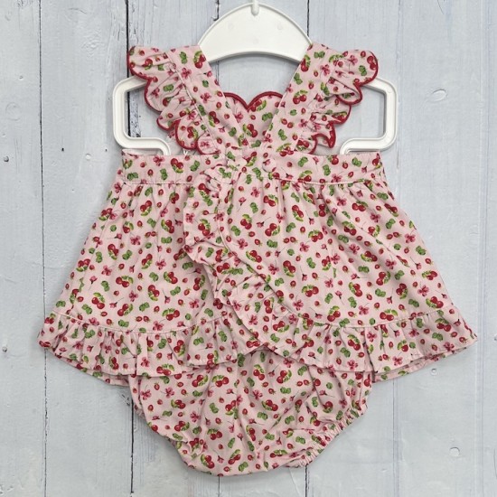 DEOLINDA RED CHERRY YOUNGER GIRL DRESS