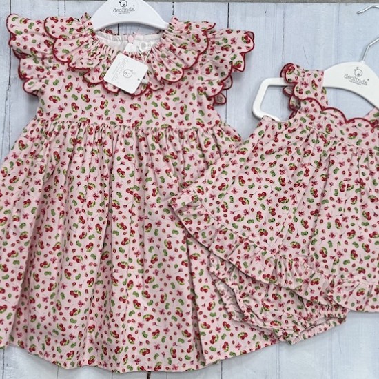 DEOLINDA RED CHERRY YOUNGER GIRL DRESS