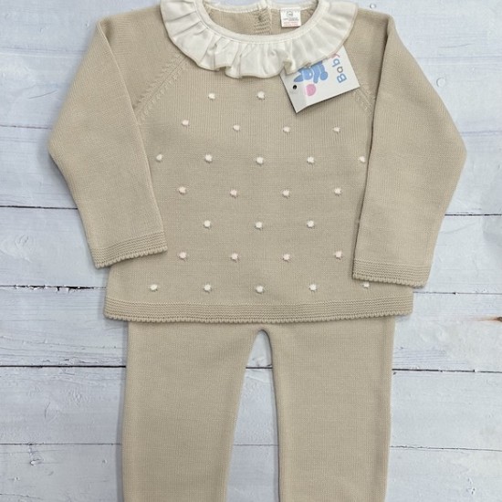 oatmeal knitted tracksuit