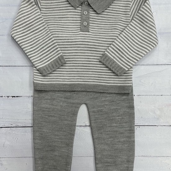 Grey stripe tracksuit