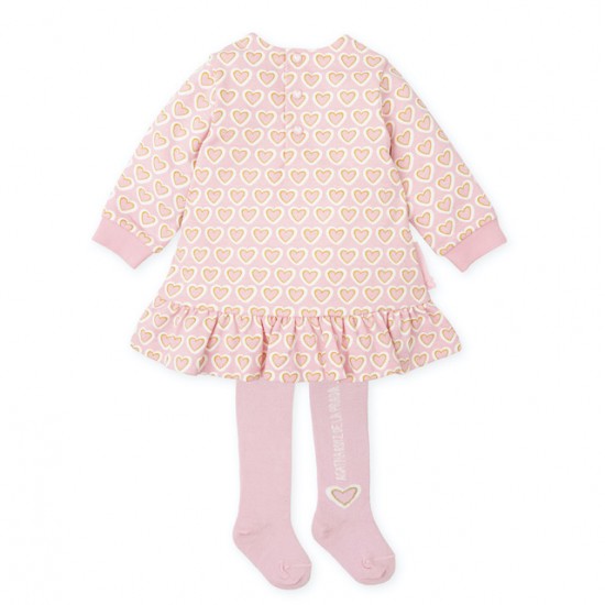 Agatha pink sugar cotton heart dress