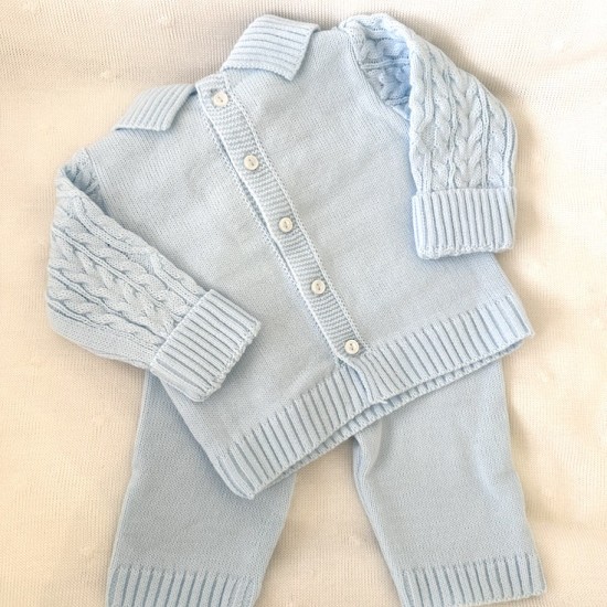 LS Baby blue cable knit two piece