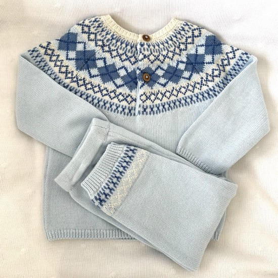 Ls Blue heavy knit