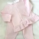 LS pink frill tracksuit