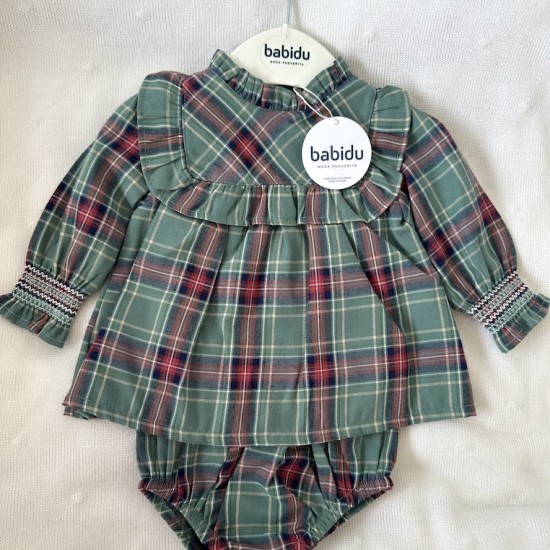 Babidu green tartan dress