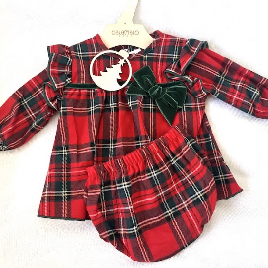 Cala red tartan younger dress