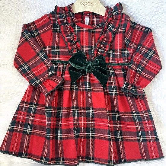 Cala red tartan older dress