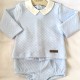 Cala Baby blue quilted jam pant suit