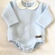 Cala Baby blue quilted romper