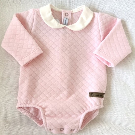 Cala Baby pink quilted romper