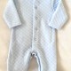 Cala Baby blue quilted babygrow