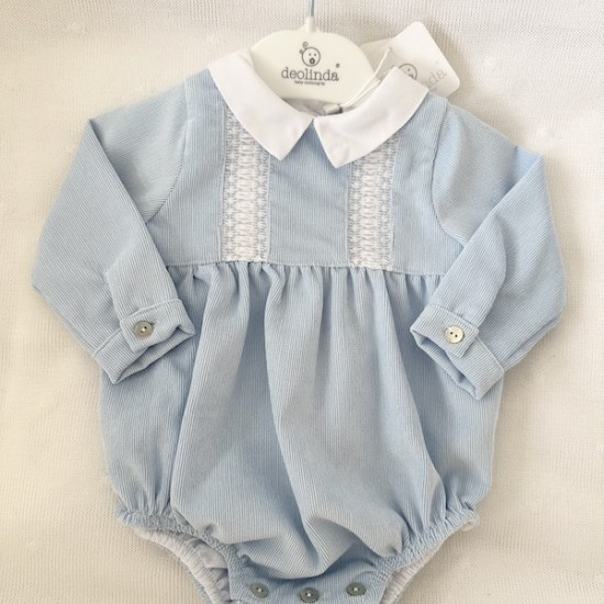 Danny - Blue corduroy Romper