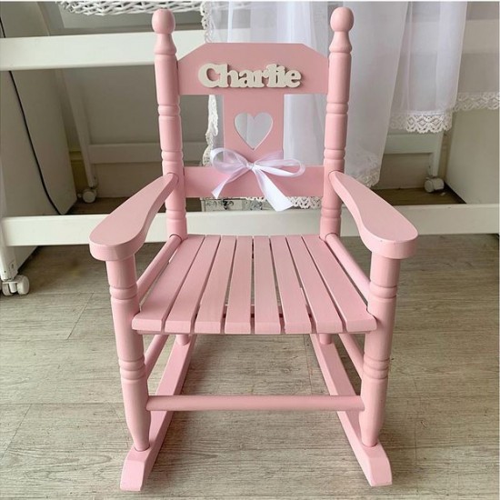 pink personalised rocking chair